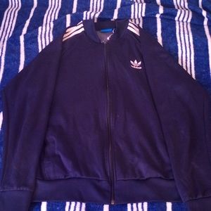 Dark blue n white "Adidas" jacket